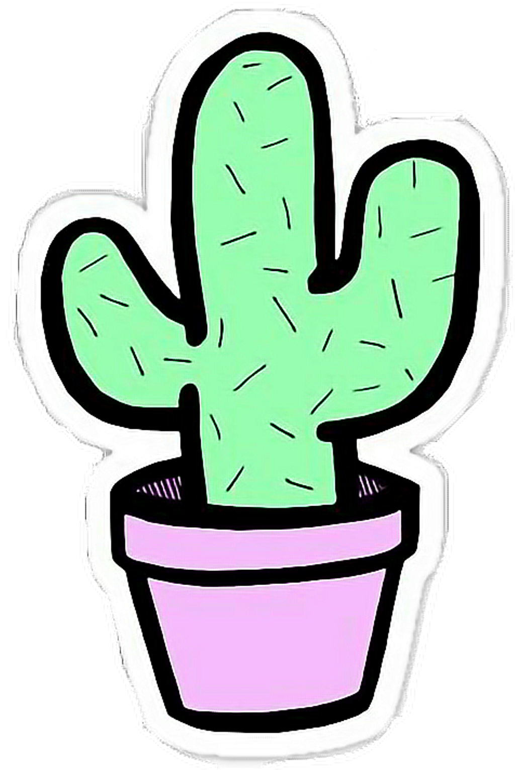 #sticker @picsart #cactus #flower #stikers @isagonzl469 - Cute Drawings Of Cactus (1024x1532)