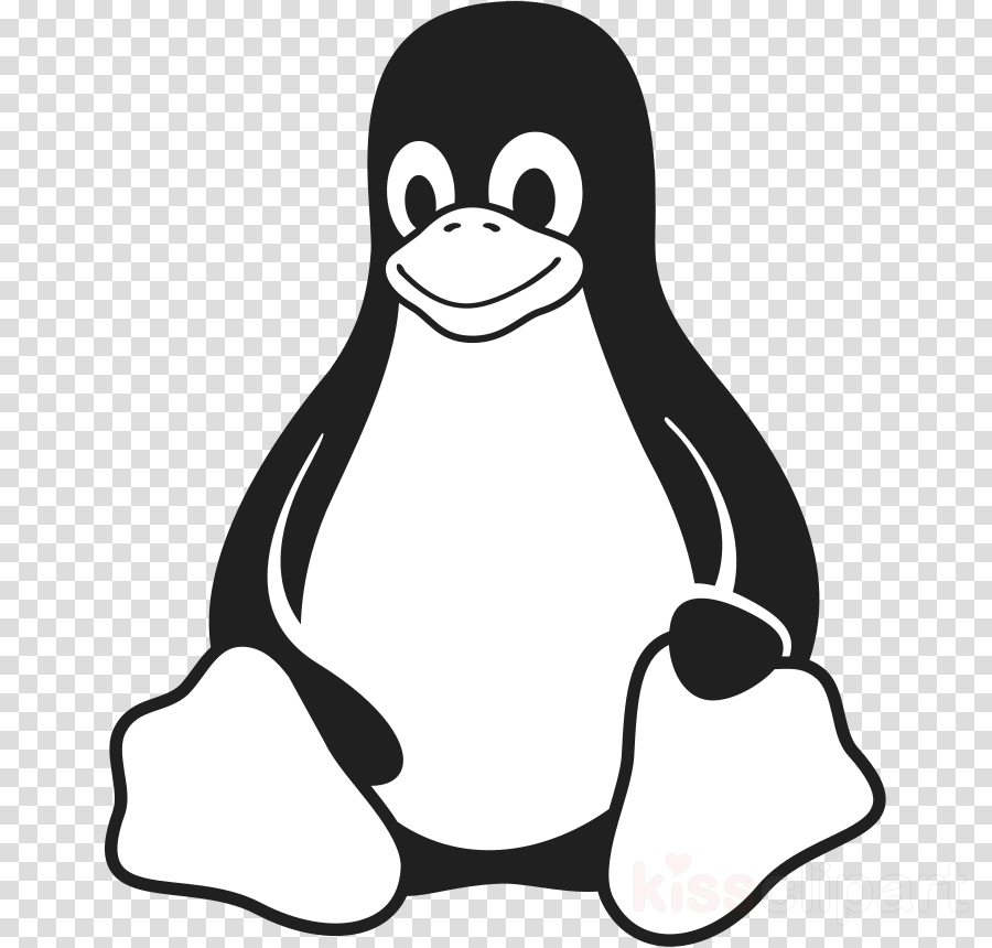 Linux Logo Black And White Clipart Linux Distribution - Logo Linux Png (900x860)