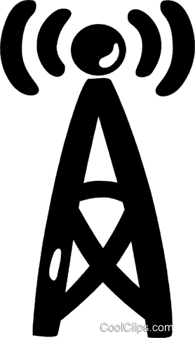 Communications Towers Royalty Free Vector Clip Art - Short Range Device (278x480)