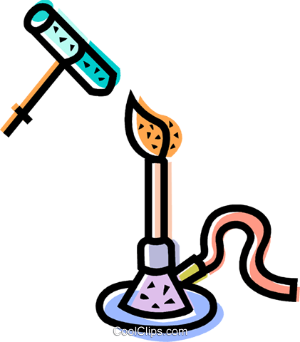 Bunsen Burners Royalty Free Vector Clip Art Illustration - Bunsen Burner Clipart (421x480)