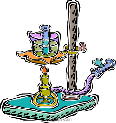 Bunsen Burner Royalty Free Vector Clip Art Illustration - Robert Bunsen (451x480)