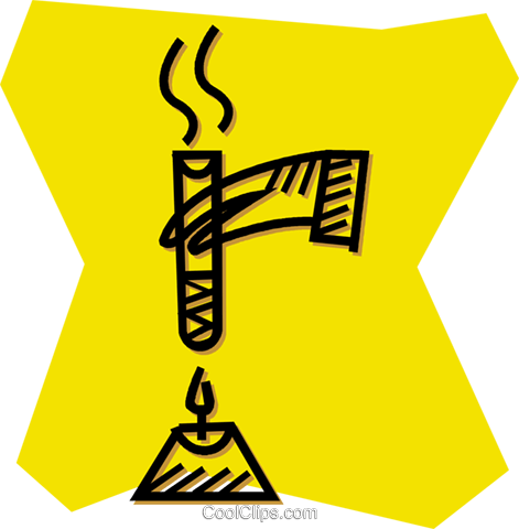 Bunsen Burner Royalty Free Vector Clip Art Illustration - Emblem (471x480)