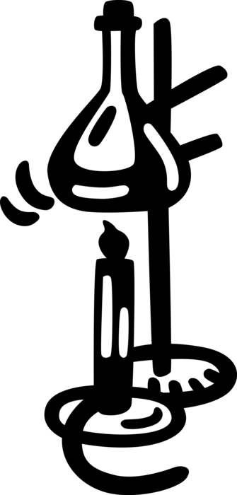 Vector Illustration Of Laboratory Beaker Glassware - Vector Illustration Of Laboratory Beaker Glassware (335x700)