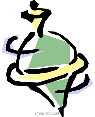 Spinning Top Royalty Free Vector Clip Art Illustration - Spinning Top (389x480)