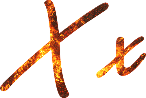 Letter, X, Fire, Embers, Lava, Font - Letter X On Fire Png (505x340)