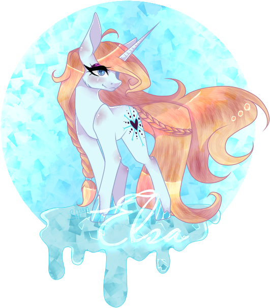 Elsa Frozen By Space-scarly - Illustration (900x647)