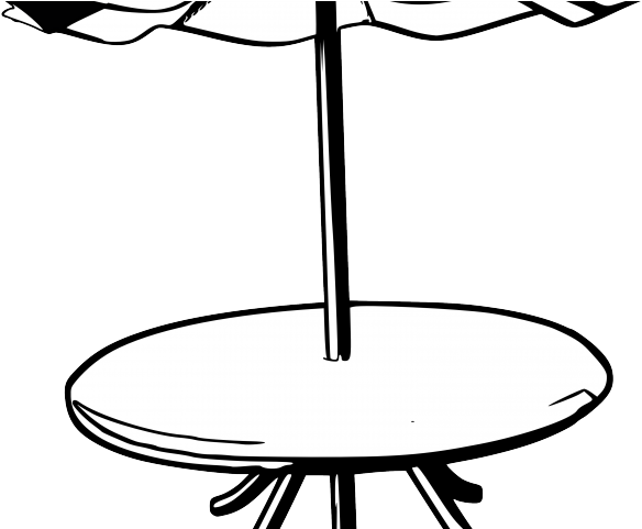 Dining Table Clipart Beach - Umbrella Table Clipart (640x480)