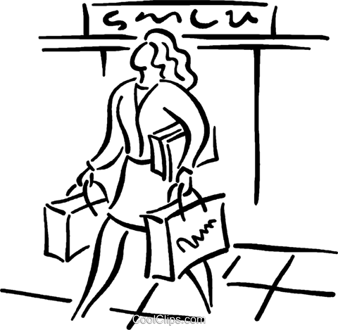 Store Clipart Department Store - Leaving Clip Art Black And White (480x469)