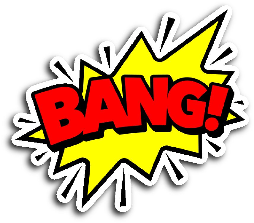 Comic Book Speech Balloon Stickers - Comic Book Bang Png (1064x1064)