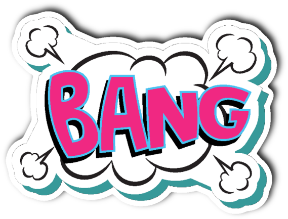 Comic Book Words Bang Vinyl Die Cut Sticker - Comic Book Words (600x600)