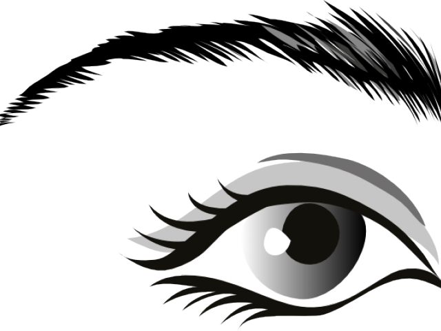 Brown Eyes Clipart Closed - Eye Clip Art Black And White (640x480)