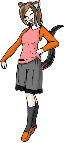 Ping Happy W/ Closed Eyes By The Kat Queen - Cartoon (289x591)