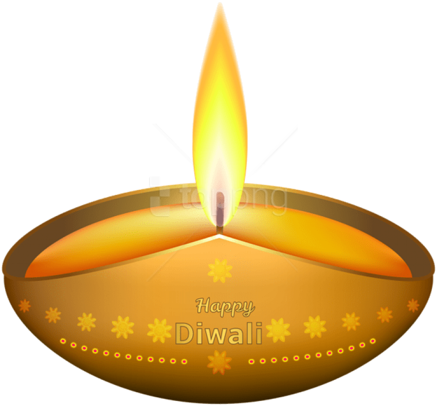 Free Png Download Happy Diwali Lighted Candle Png Clipart - Clip Art (850x791)