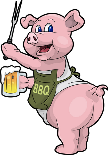 Central Plains Ribfest Lll - Pig With Beer (416x600)
