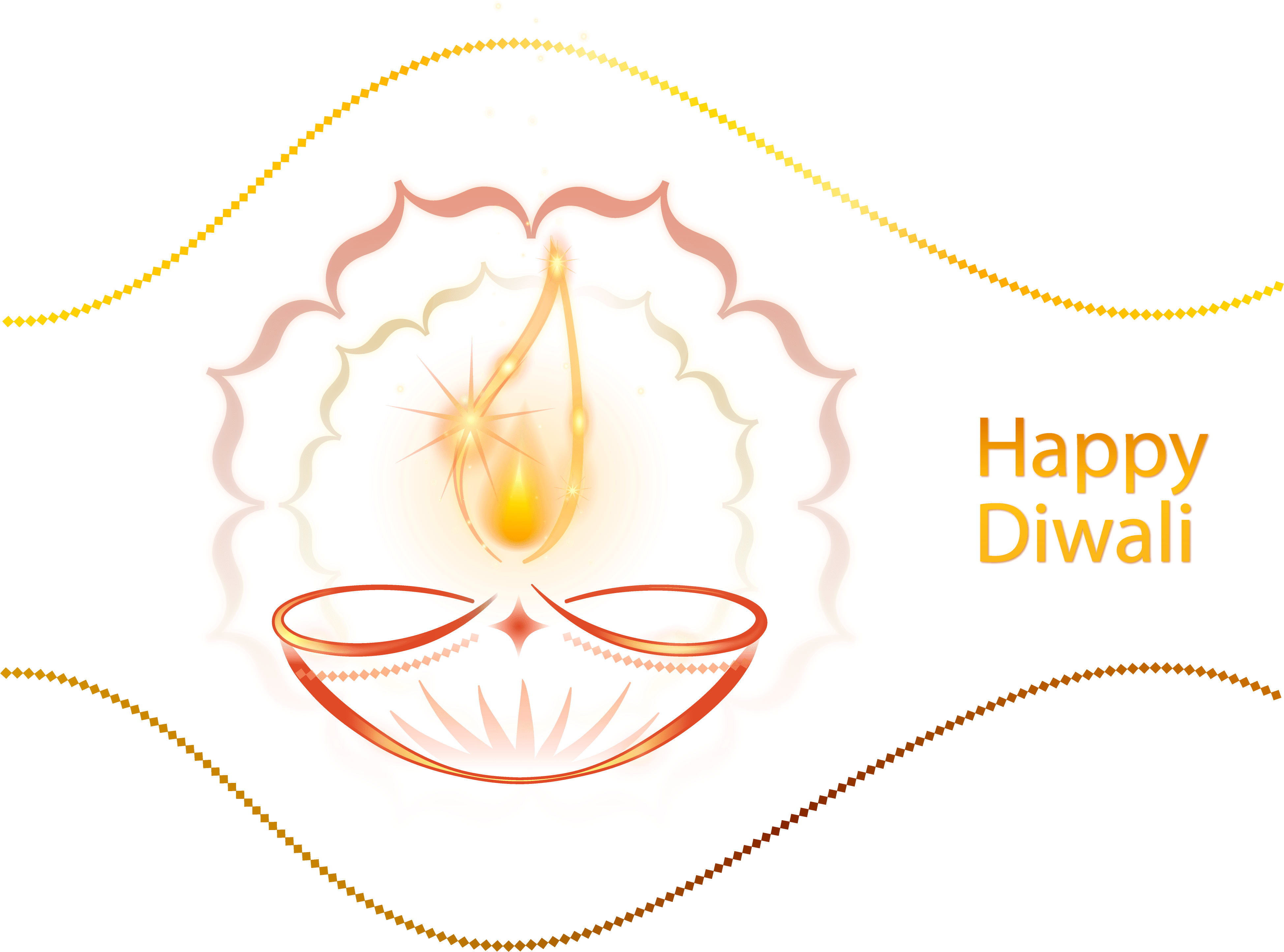 Happy Diwali Candle Decoration Png Clipart Image Gallery - Png Format Happy Diwali Png (3894x2992)