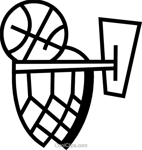Basketballs And Nets Royalty Free Vector Clip Art Illustration - Sagoma Duomo Di Milano Png (455x480)