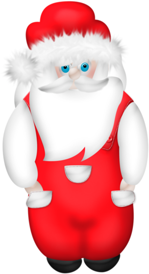 Christmas Santa Clip Art - Cartoon (600x600)