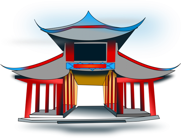 Castle Clipart Chinese - Chinese Temple Clipart (640x480)