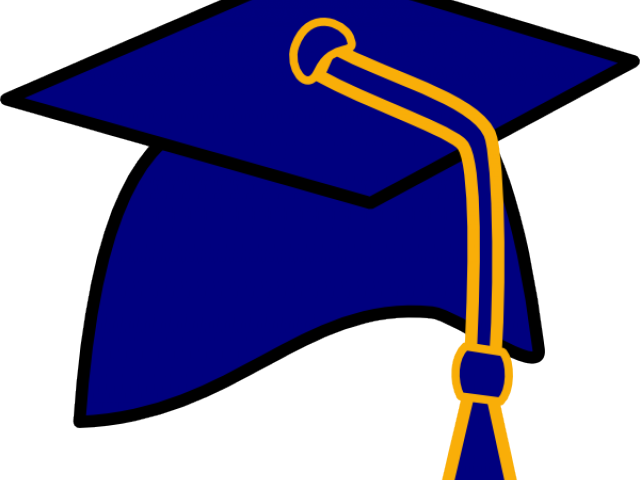 Graduation Clipart Purple - Graduation Blue Hat Clipart (640x480)
