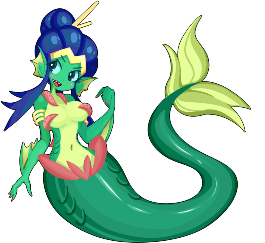 Mermaid Clipart Watercolor - Shantae Half Genie Hero Character Giga Mermaid (941x850)
