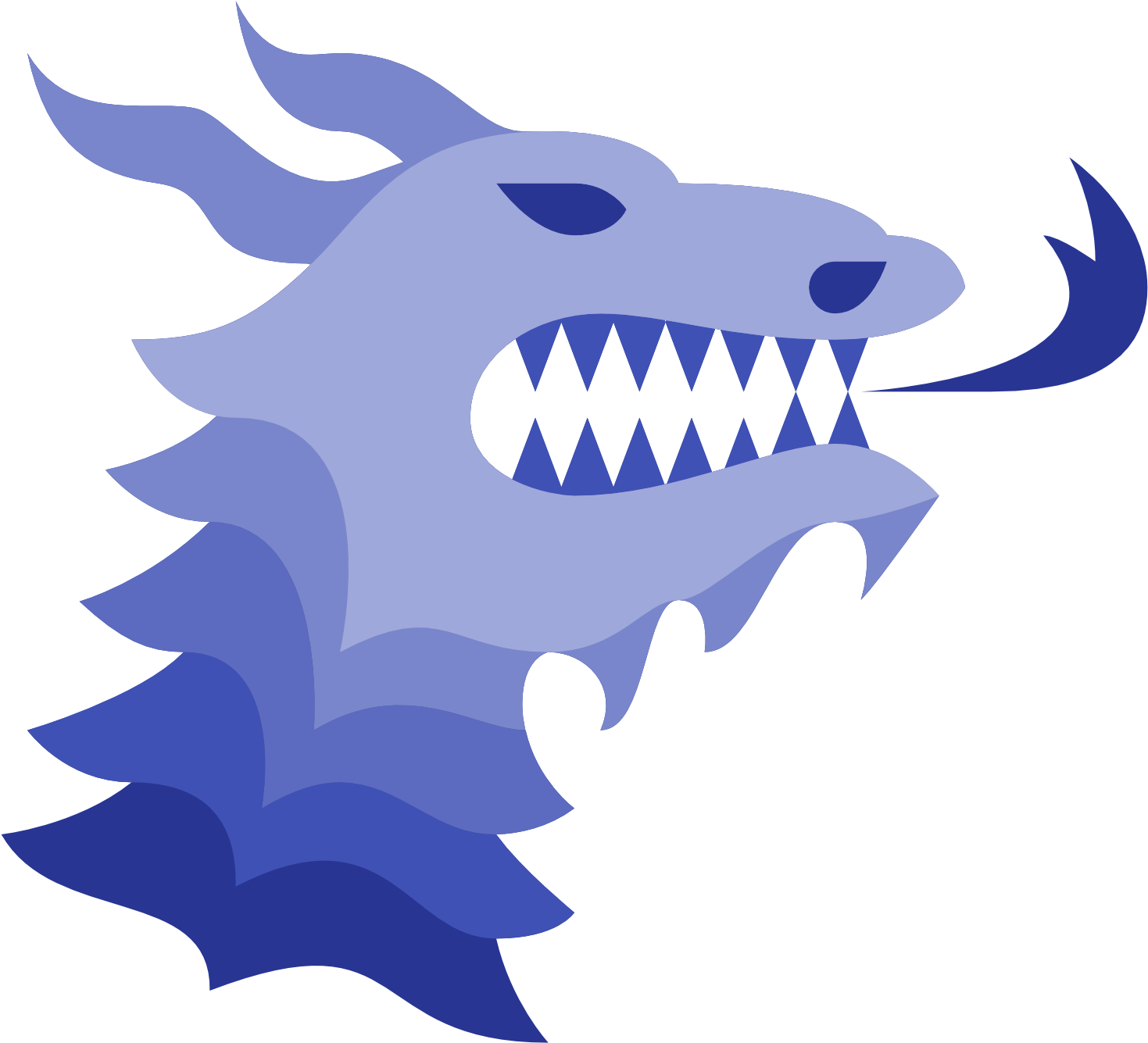 There Is A Head Of A Dragon Spitting Fire And Facing - Great White Shark (1600x1600)