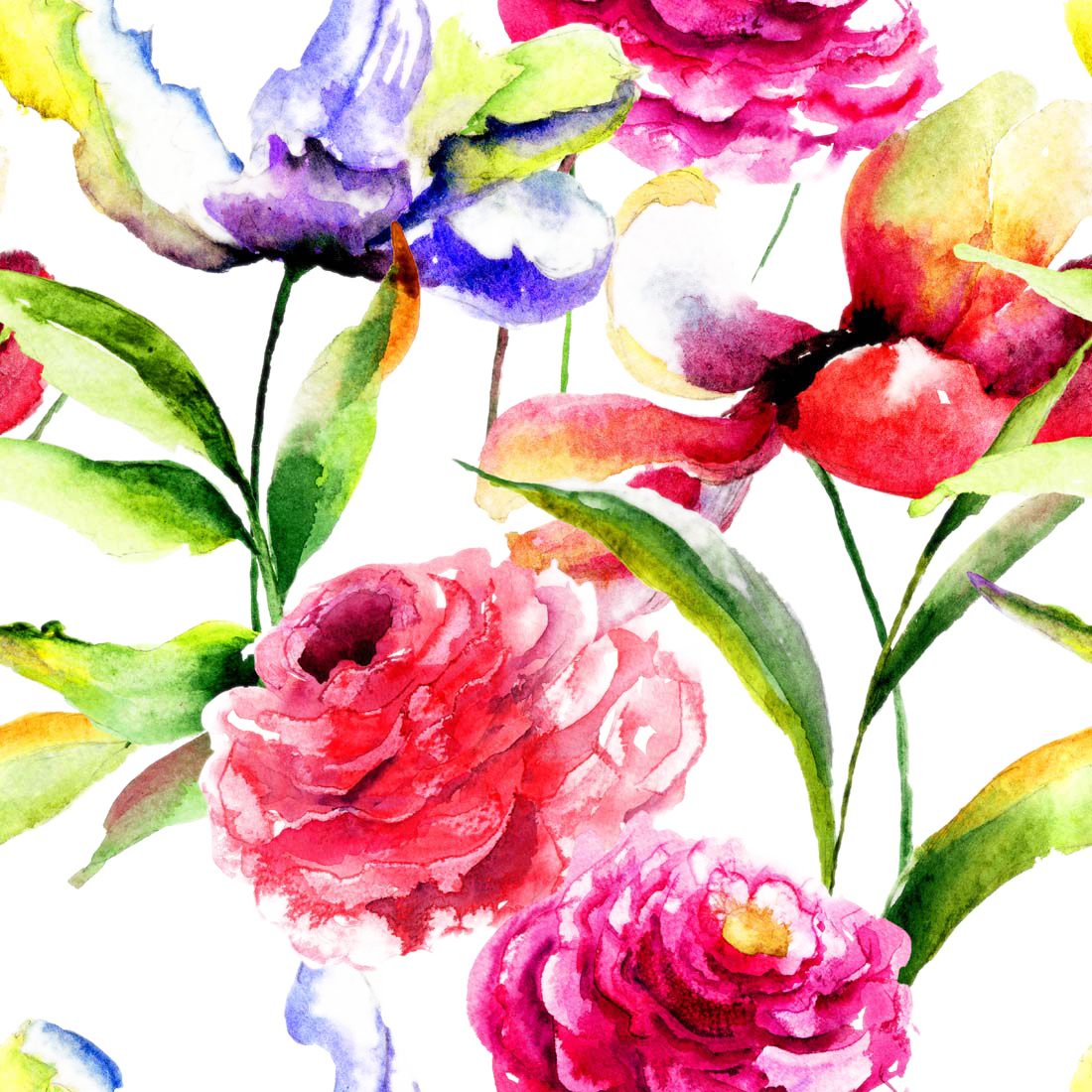 Painting Flower Peony Beautiful - Fundo Flores Em Aquarela Png (1100x1100)