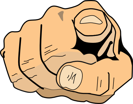 Embed This Clipart - Finger Pointing At You Transparent (512x400)