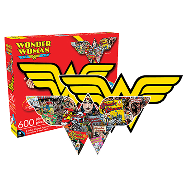 Wonder Woman Logo Double Sided 600pce Puzzle - Wonder Woman Bedding Uk (600x600)