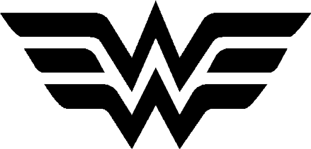 Wonder Woman Clipart Black And White - Logo Wonder Woman Vector (640x480)