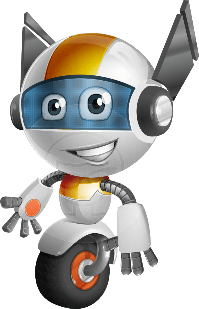 One Wheel Cartoon Character Owaf Graphicmama Design - Robot Character Design Animation (744x1060)