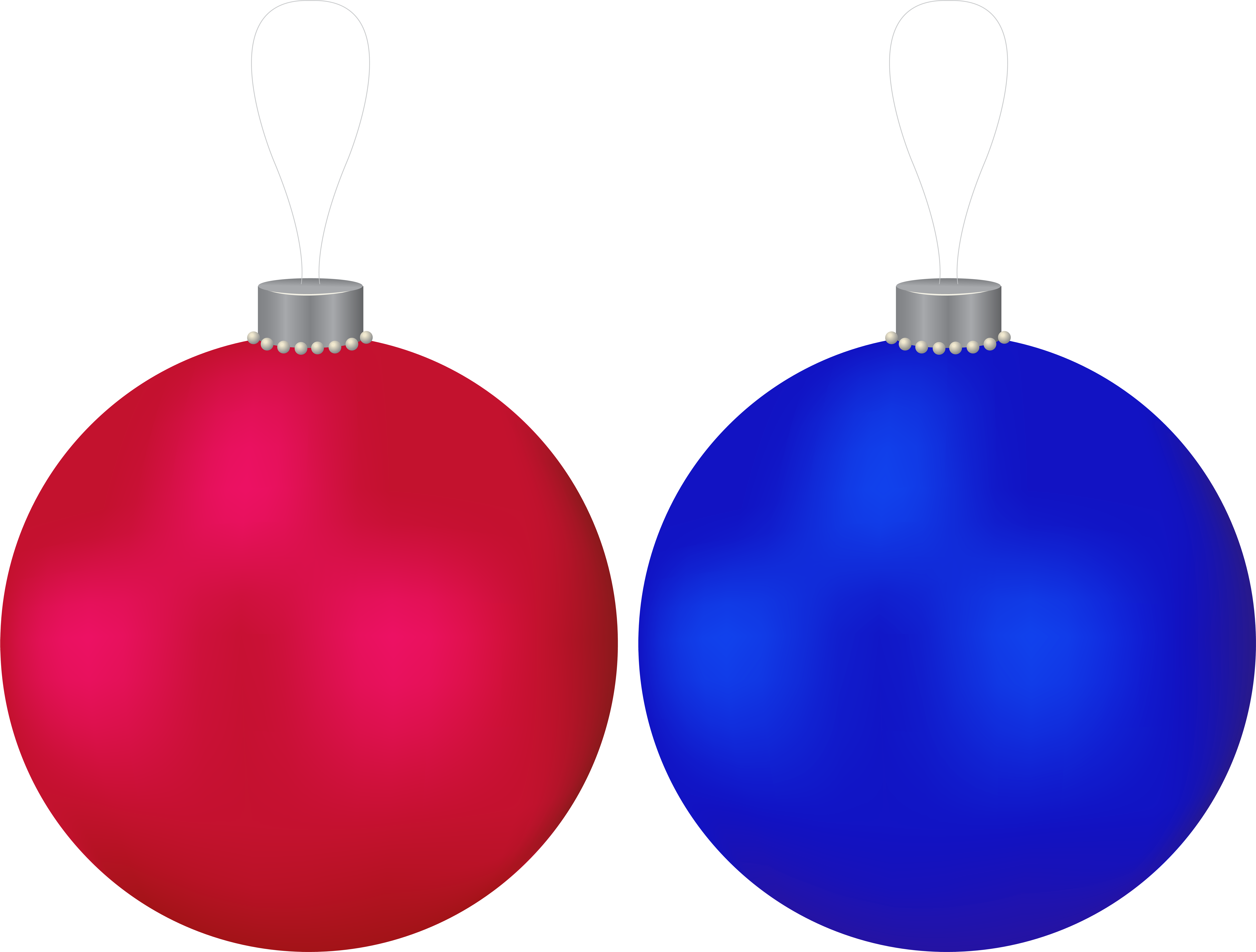 Christmas Balls Red And Blue Clip Art Image - Christmas Balls Red And Blue Clip Art Image (8000x6075)