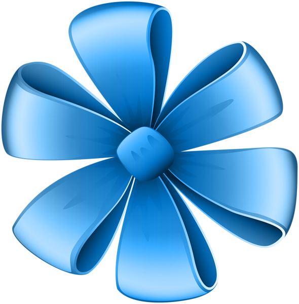 Beautiful Blue Bow Png Clip Art Image - Clip Art (590x600)