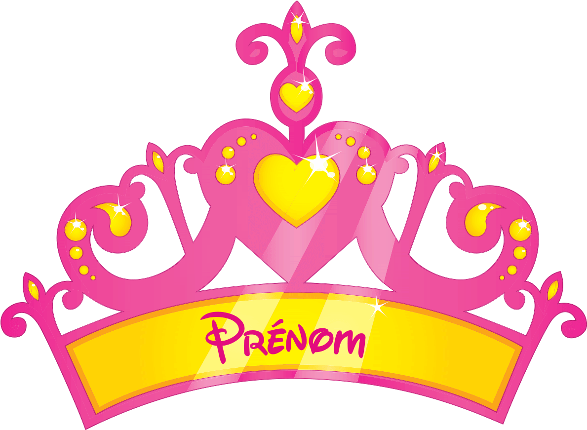 Sticker Prenom Personnalisable Couronne De Princesse - Princess Crown Vector (1200x1200)