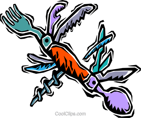 Utility Knife, Swiss Army Knife Royalty Free Vector - Utility Knife, Swiss Army Knife Royalty Free Vector (480x404)