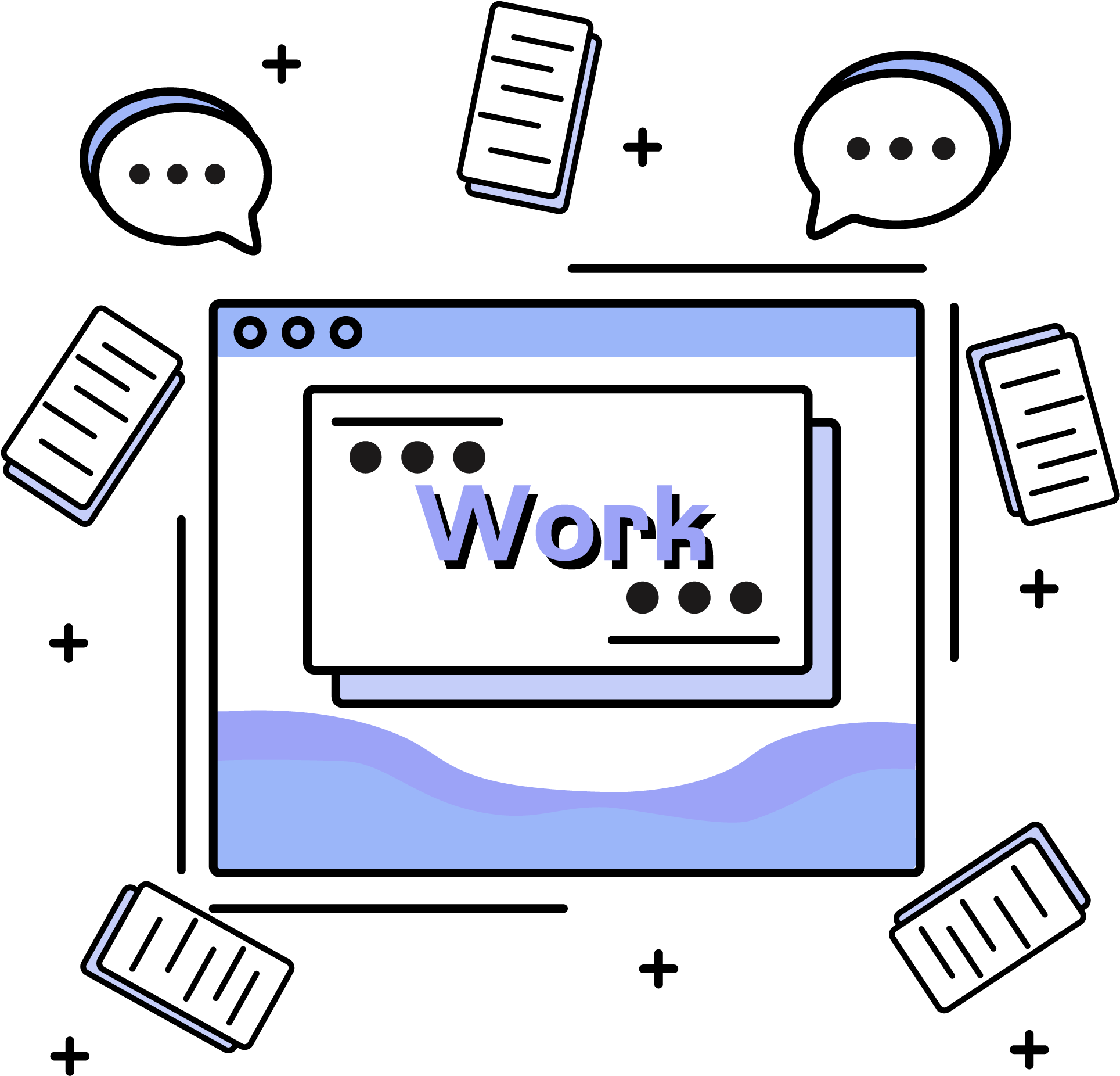 Memphis Style Border Geometry Png And Vector Image - Cartoon (2000x2000)