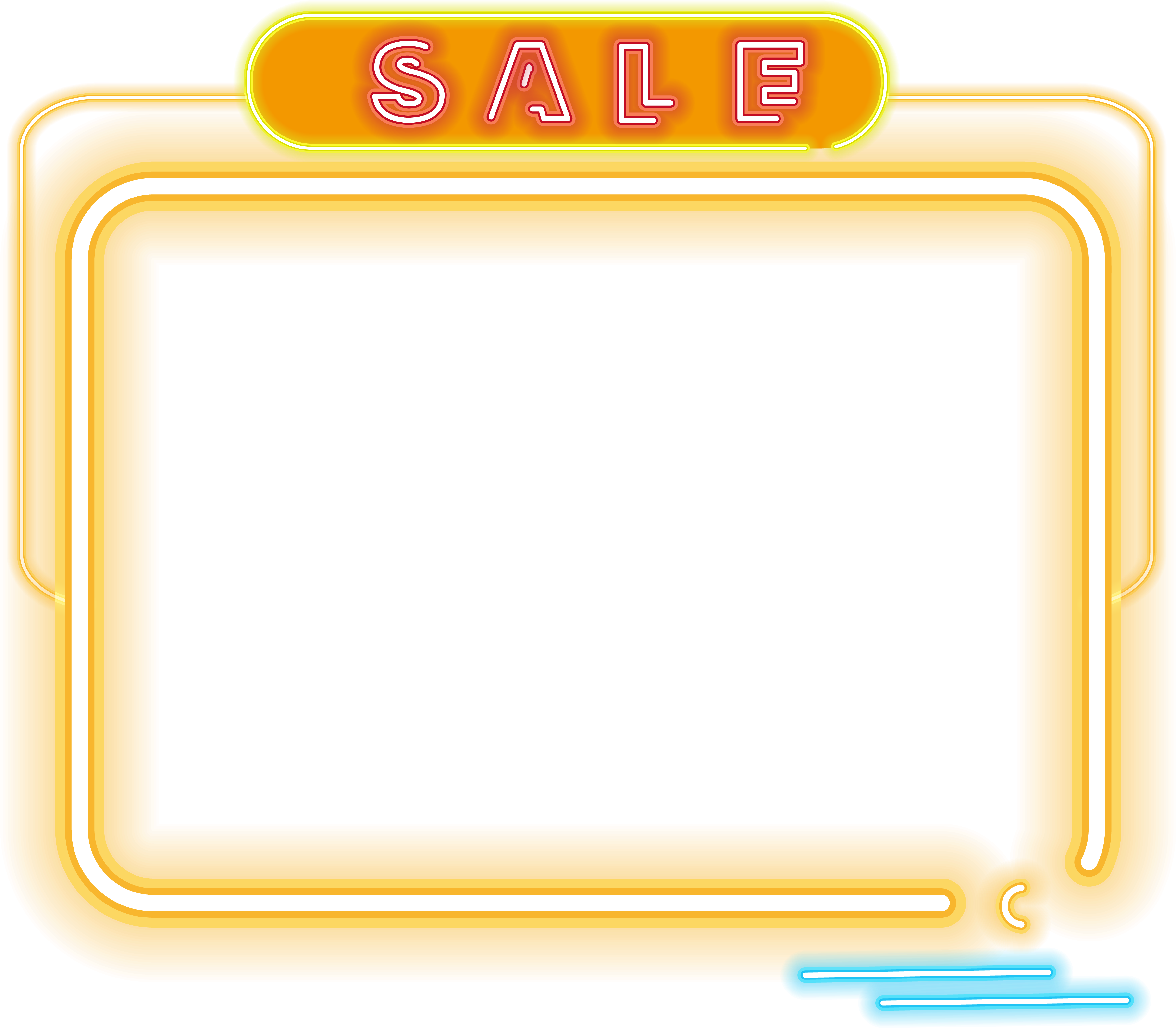 E Commerce Neon Border Element Png And Vector Image - E Commerce Neon Border Element Png And Vector Image (8334x8334)