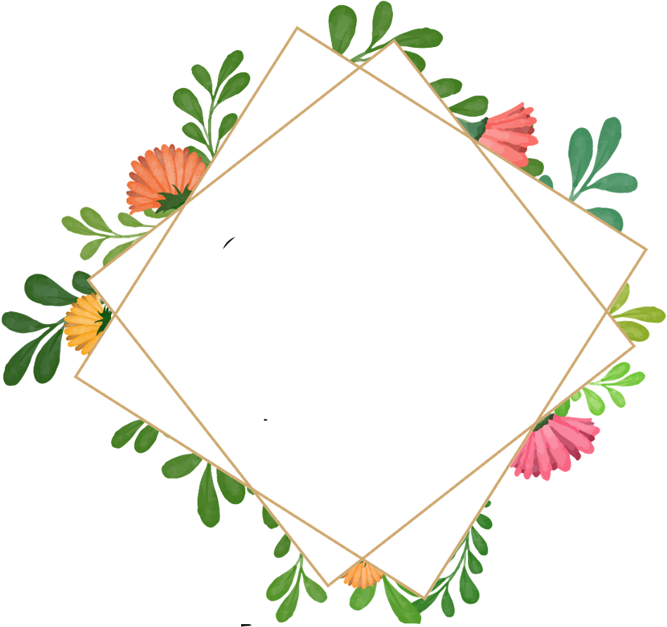 Flowers Geometricshapes Geometric Frame Border Wreath - Flowers Geometricshapes Geometric Frame Border Wreath (949x892)