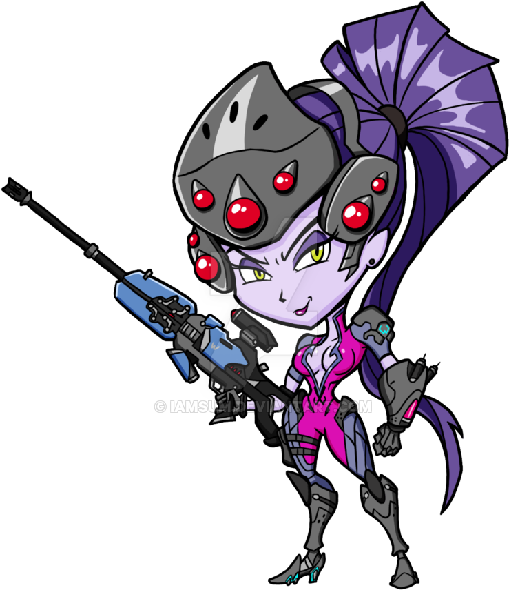 Overwatch Drawing Widow - Cartoon (1024x1025)