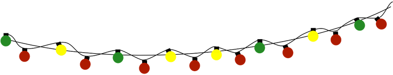 Christmas Lights Clipart Festive - Transparent Christmas Lights Clipart (806x403)