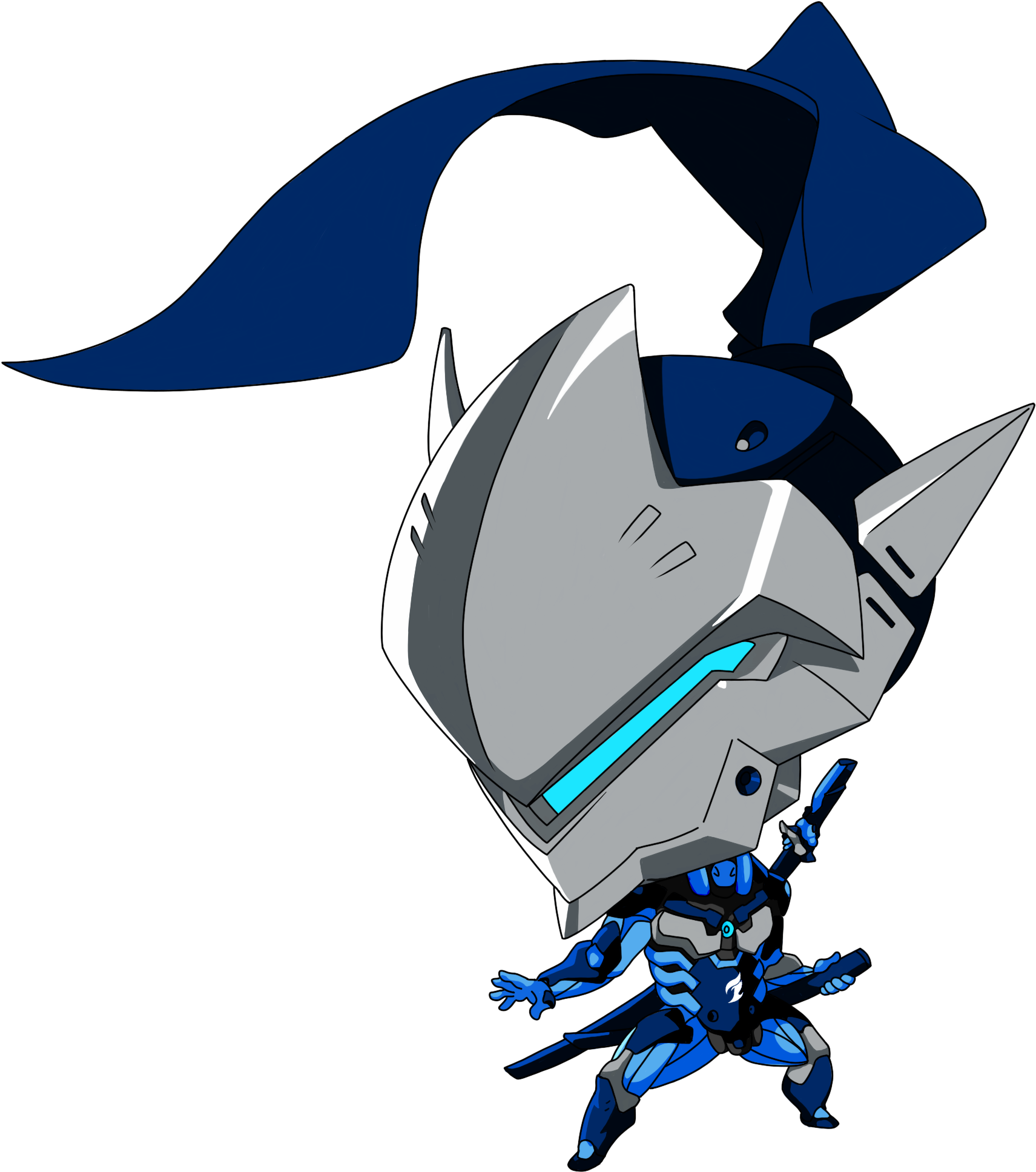 Overwatch League Cute Sprays Transparent Background - Genji Cute Spray Png (2048x2048)