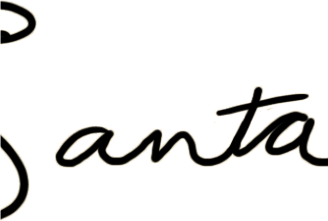 Santa Claus Clipart Signature - Calligraphy (640x480)