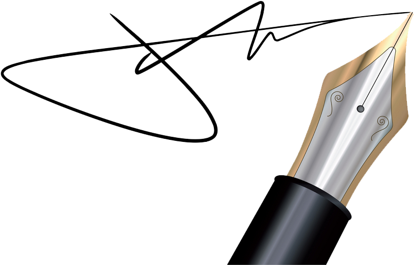 Pen Clipart Signature Pen - Writing (815x523)