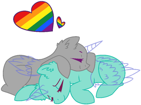 Mlp Base Original Pride Month By Alari1234 Bases - Mlp Lesbian Couple Base (460x350)