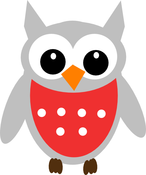 Red Owl Clip Art - Night Owl Cookies Logo (498x595)