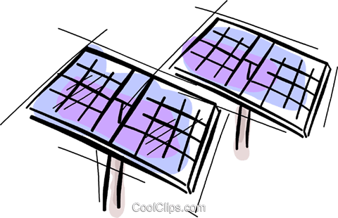 Solar Panels Royalty Free Vector Clip Art Illustration - Solar Panels Royalty Free Vector Clip Art Illustration (480x310)