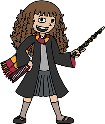 Hermione Granger, Harry Potter - Cartoon (363x444)