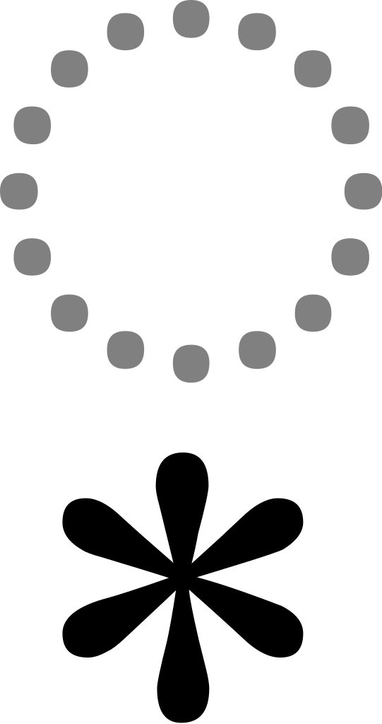 File - Asterisk Below - Svg - Dotted Circle Outline (541x1024)