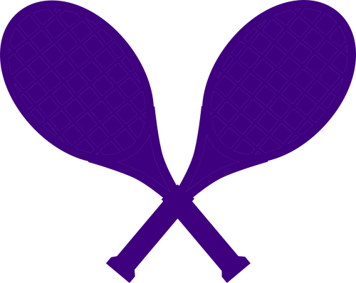 Vector - Purple Tennis Clipart (500x398)