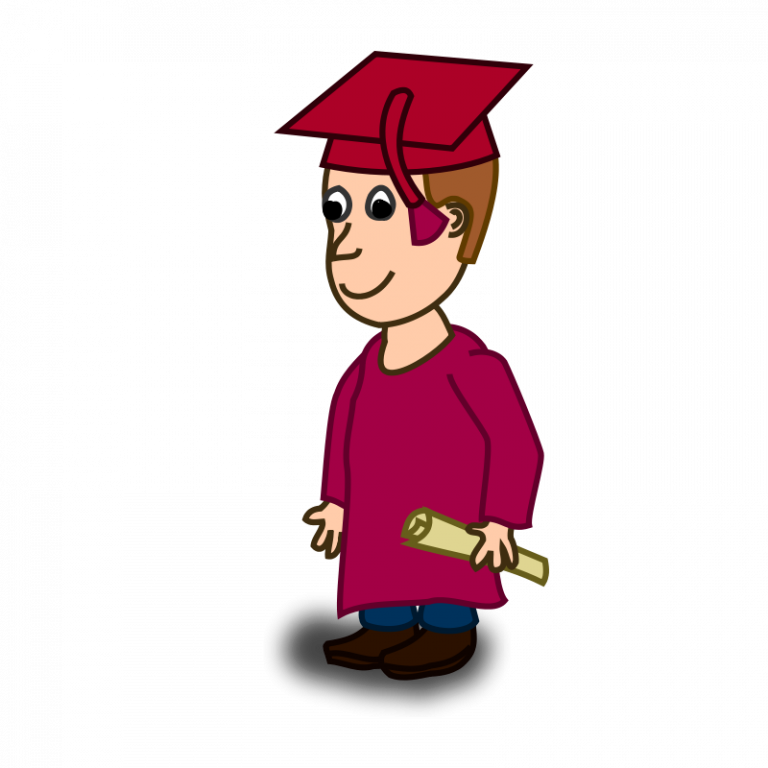 Download Free Graduation Clip Art - Cartoon Characters (768x768)