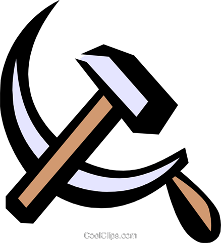 Hammer & Sickle Royalty Free Vector Clip Art Illustration - Animal Farm Worksheets Gcse (438x480)